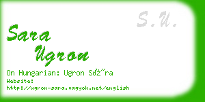 sara ugron business card
